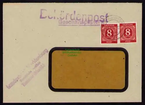 B18479 Brief Teterow Malchin 1947   Behördenpost Geschäftspapiere