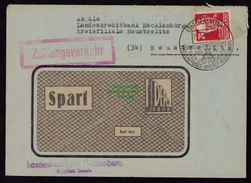 B18343 Brief Demmin 1949   Zahlungsverkehr