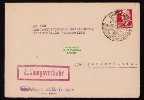 B18340 Brief Demmin 1949   Zahlungsverkehr