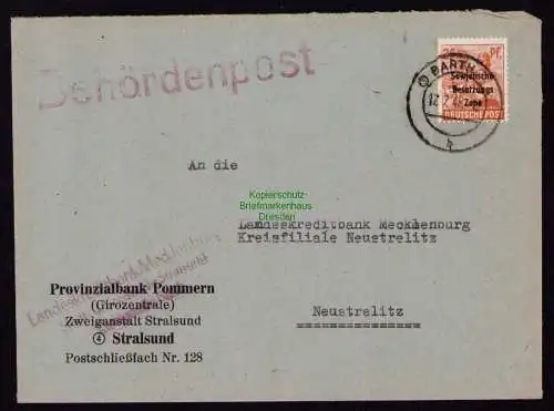 B18338 Brief Barth 1948   Behördenpost