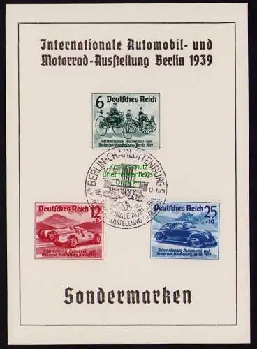 B18207 DR Deutsches Reich Gedenkblatt 1939  Mi. 686 688  Gedenkblatt