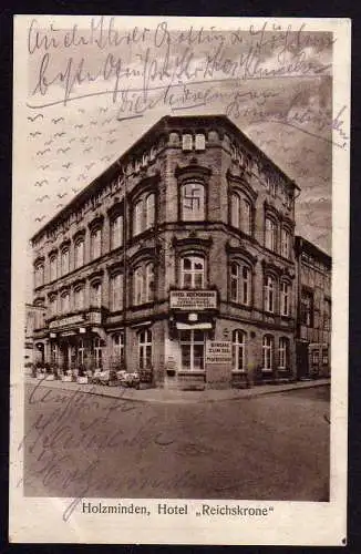 65094 AK Holzminden 1933 Hotel Restaurant Reichskrone