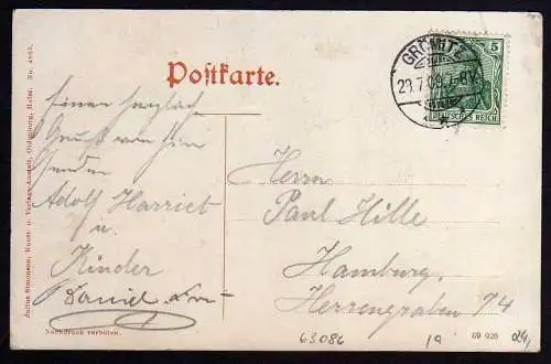 63086 AK Grömitz Holstein 1909 Hotel zur Post Bäckerei Hamburger Heim Gasthaus z