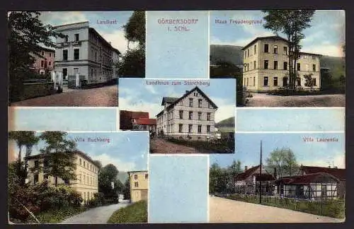 53551 AK Görbersdorf Schlesien Landhaus Storchberg Landlust 1913