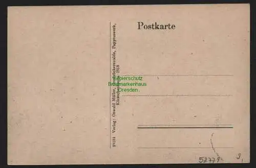 52779 AK Großrückerswalde 1918 Kirche erbaut 1470 Taubenhausstil