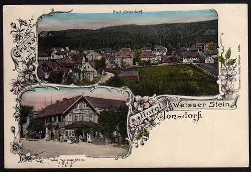 53647 Ansichtskarte Jonsdorf Gasthof Hotel Weisser Stein ca. 1910