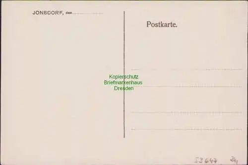 53647 Ansichtskarte Jonsdorf Gasthof Hotel Weisser Stein ca. 1910