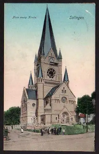 48533 Ansichtskarte Solingen Neue evang. Kirche 1906