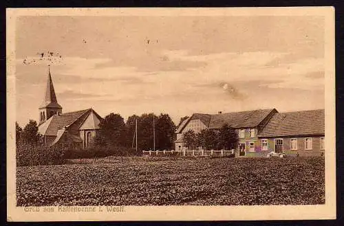 48508 Ansichtskarte Kattenvenne Lienen i. Westf. Häuser und Kirche 1926