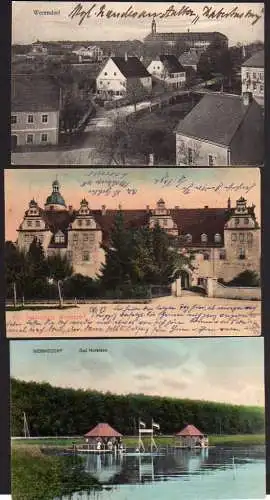 47427 3 AK Wermsdorf Horstsee Bad Jagdschloss 1903 Haus Heim Sattler Tapezierer