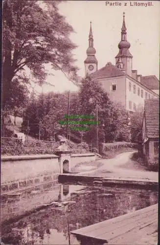 171460 AK Partie z Litomysl Leitomischl Kirche 1922