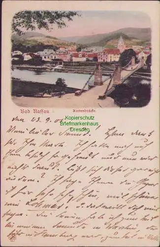 171513 AK Bad Nassau 1905 Kettenbrücke 1905