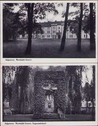 170871 2 AK Hofgeismar 1940 Manteuffel Kaserne Dragonerdenkmal