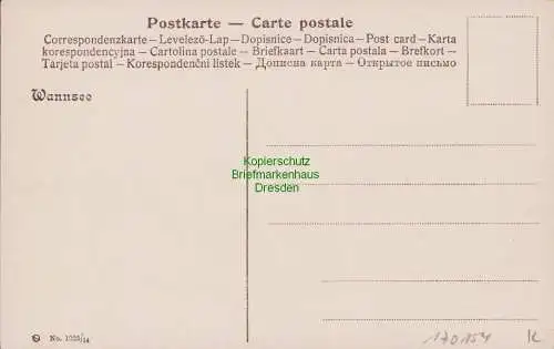 170154 AK Berlin Wannsee um 1910 Segelboote