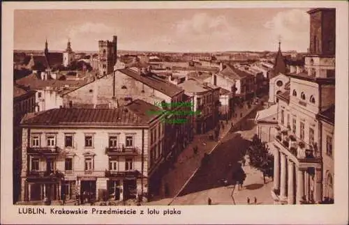 165561 AK Lublin Krakowskie Przedmie?cie z lotu ptaka 1940 Feldpost