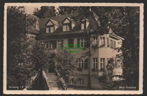 154191 AK Wirsberg i. F. Franken über Neuenmarkt 1941 Hotel Hubertus