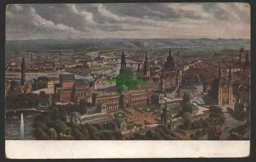 154270 AK Dresden 1908 Große Kunstausstellung Vogelperspektive