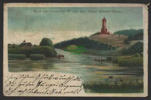 154204 Ansichtskarte Lindenwärder a. H. Kaiser Wilhelm Turm 1903