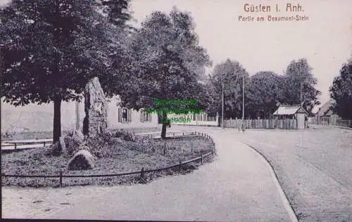 153396 AK Güsten i. Anh. um 1920 Partie am Beaumont Stein