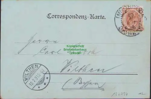 152794 AK Wilten Innsbruck 1898 Mondscheinkarte nach Wilthen