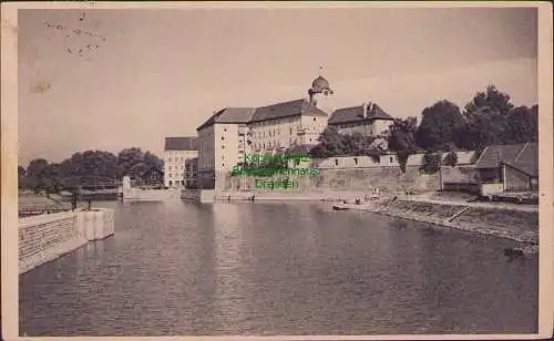 153007 Ansichtskarte Bad Podebrady 1940 Podiebrad Schloss bei Nymburk