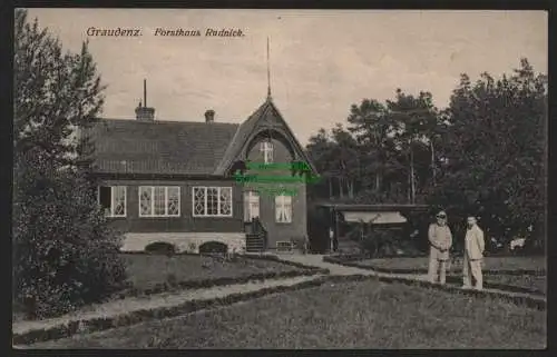 151237 Ansichtskarte Grudziadz Graudenz Wpr. 1916 Feldpost Forsthaus Rudnick