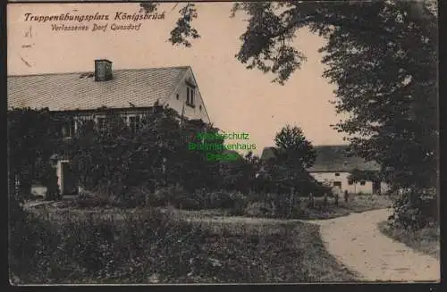 150477 Ansichtskarte Truppenübungsplatz Königsbrück 1927 verlassenes Dorf Quosdorf