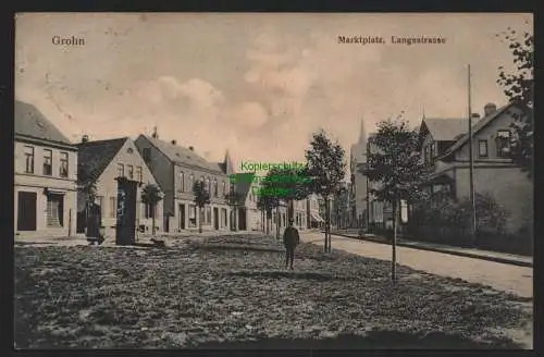 150538 Ansichtskarte  Grohn Bremen Vegesack 1912 Marltplatz Langestrasse