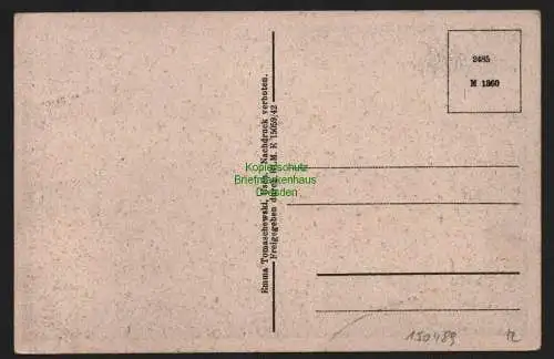 150489 AK Usch Ujscie Wartheland Panorama 3 1942 rechts Kanal Hafen ? Lastkähne