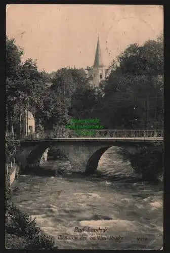 150678 Ansichtskarte Bad Landeck Ladek-Zdroj 1910 Schlößel Brücke