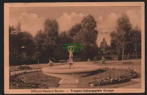 150531 AK Truppenübungsplatz Gruppe um 1920 Offizier-Kasino Garten