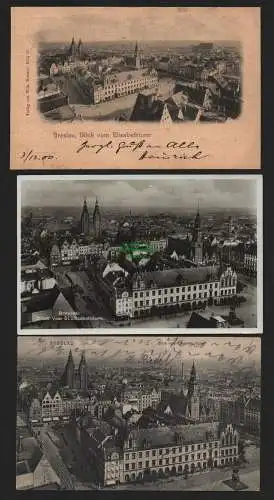 150515 3 AK Breslau Blick vom Elisabethturm 1900 1907 und um 1935