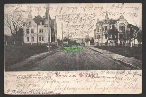 149272 Ansichtskarte Wilsdruff 1905 Wielandstraße 2 große Villen