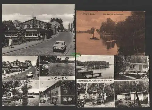 149233 4 Ansichtskarte Lychen Knippscheere 1919 Feriendorf Cafe Alte Mühle 1985 Gaststätte