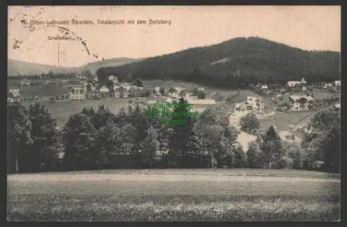 149173 Ansichtskarte Bärenfels mit Spitzberg Bahnpost Hainsberg Kipsdorf 1911 an Britannia