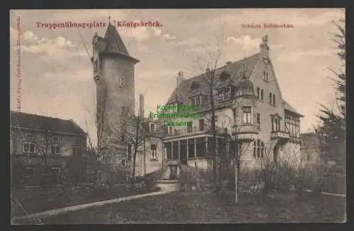 149216 Ansichtskarte Truppenübungsplatz Königsbrück 1911 Schloss Schmorkau