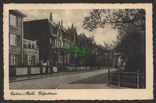 149240 Ansichtskarte Güstrow um 1935 Hafenstraße