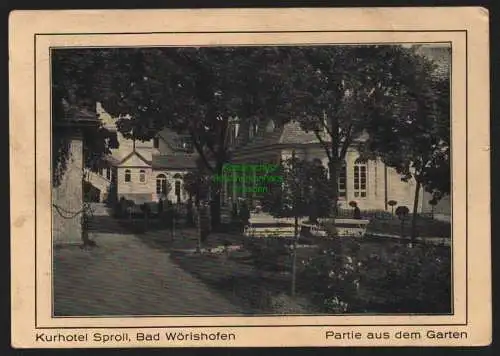 149384 Ansichtskarte Bad Wörishofen Kurhotel Sproll 1928