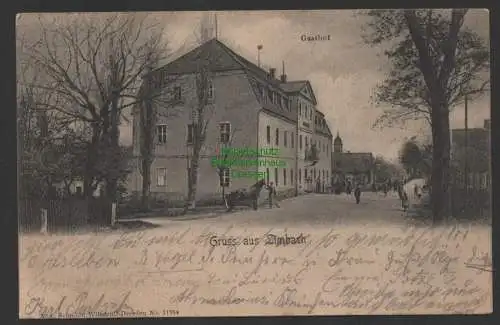 149268 Ansichtskarte Limbach bei Wilsdruff 1907 Gasthof