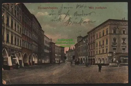 149394 Ansichtskarte Rosenheim 1915 Max Josefsplatz