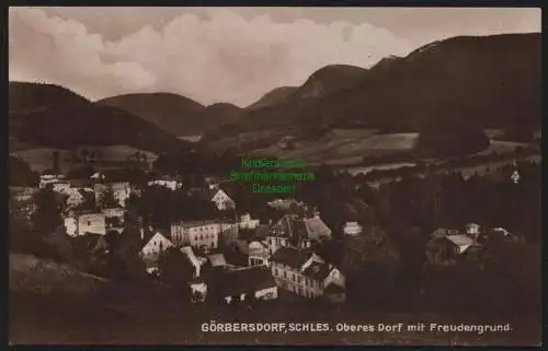 149302 Ansichtskarte Görbersdorf Schlesien oberes Dorf um 1920