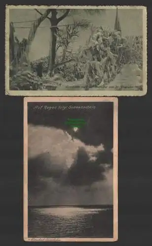 149238 2 Ansichtskarte Sorenbohm Sarbinowo Mielno n. der Sturmflut 1915 Wetterstimmung 1914