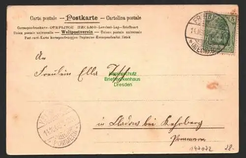 147072 AK Friedland i. M. 1903 Neues Schulhaus Geschäftshaus Richard Gertz &