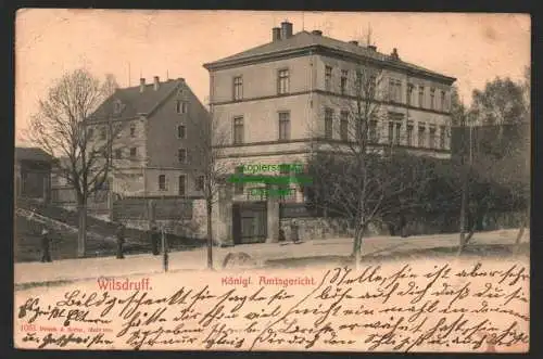 147027 Ansichtskarte Wilsdruff 1906 Königliches Amtsgericht