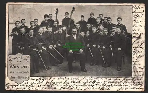 147261 Ansichtskarte Wilsdruff 1906 Musik Schule Stadtmusikdirektor Emil Römisch