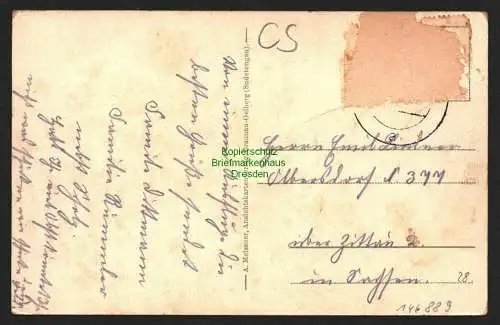 146889 Ansichtskarte Sommerfrische Wiesen Post Halbstadt Sudetengau Gasthaus Winter um 1930