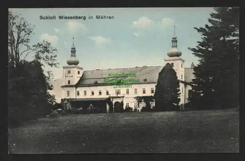 146888 Ansichtskarte Schloss Wiesenberg in Mähren um 1910 Loucna nad Desnou