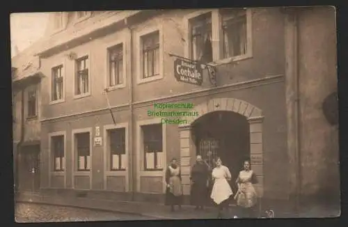 147024 Ansichtskarte Wilsdruff Fotokarte um 1910 Restaurant Tonhalle Alfred Müller Reklame