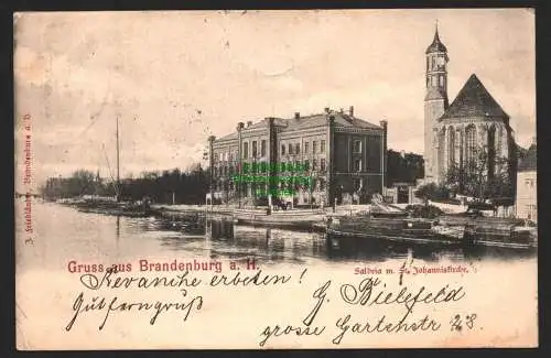 147167 AK Brandenburg Havel Saldria m. St. Johanniskirche 1900 nach Swakopmund