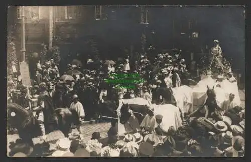 146910 Ansichtskarte Danzig Fotokarte 1910 Fest Feier Umzug